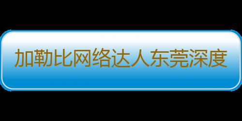 加勒比网络达人东莞深度游:智造、文化与烟火气的完美融合